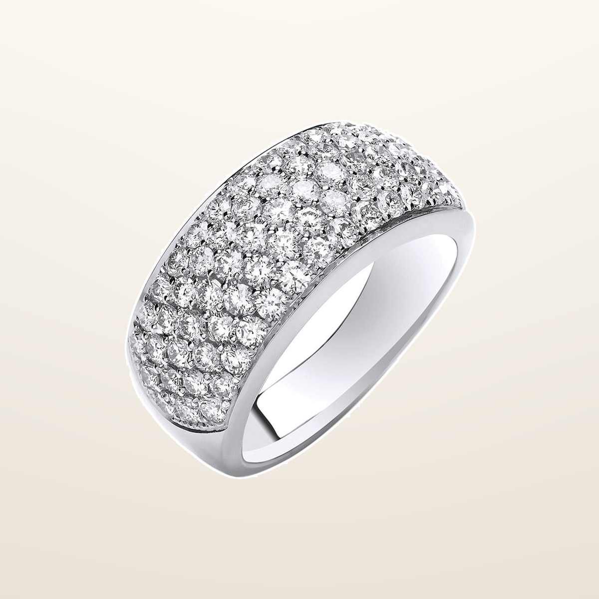 18ct White Gold 1.60ctw Diamond Bombay Ring – Imperial Time studio view