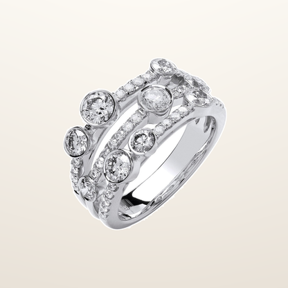 18ct White Gold 1.70ct GH-SI Diamond Dress Ring – Imperial Time studio view