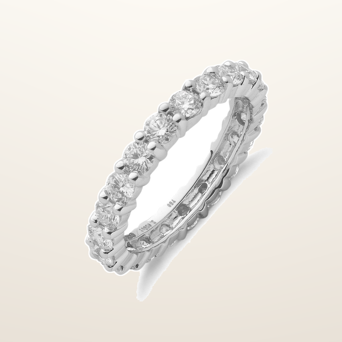 18ct White Gold 2.00ct Full Diamond Eternity Ring – Imperial Time studio view