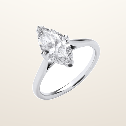 18ct White Gold 2.00ctw Marquise Cut LAB GROWN Diamond Ring IGI Certified – Imperial Time studio view