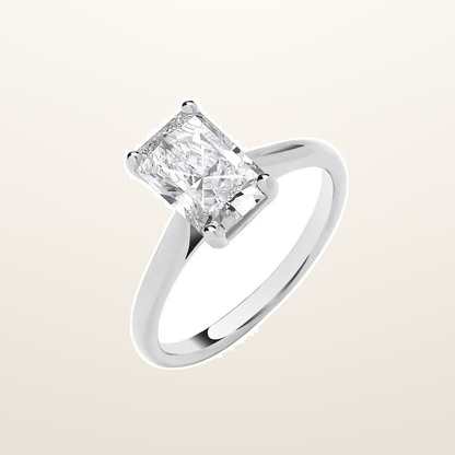 18ct White Gold 2.00ctw Radiant Cut LAB GROWN Diamond Ring IGI Certified – Imperial Time studio view