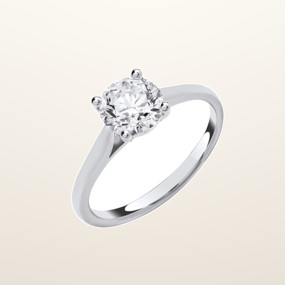18ct White Gold 2.00ctw Solitaire LAB GROWN Diamond Ring IGI Certified – Imperial Time studio view