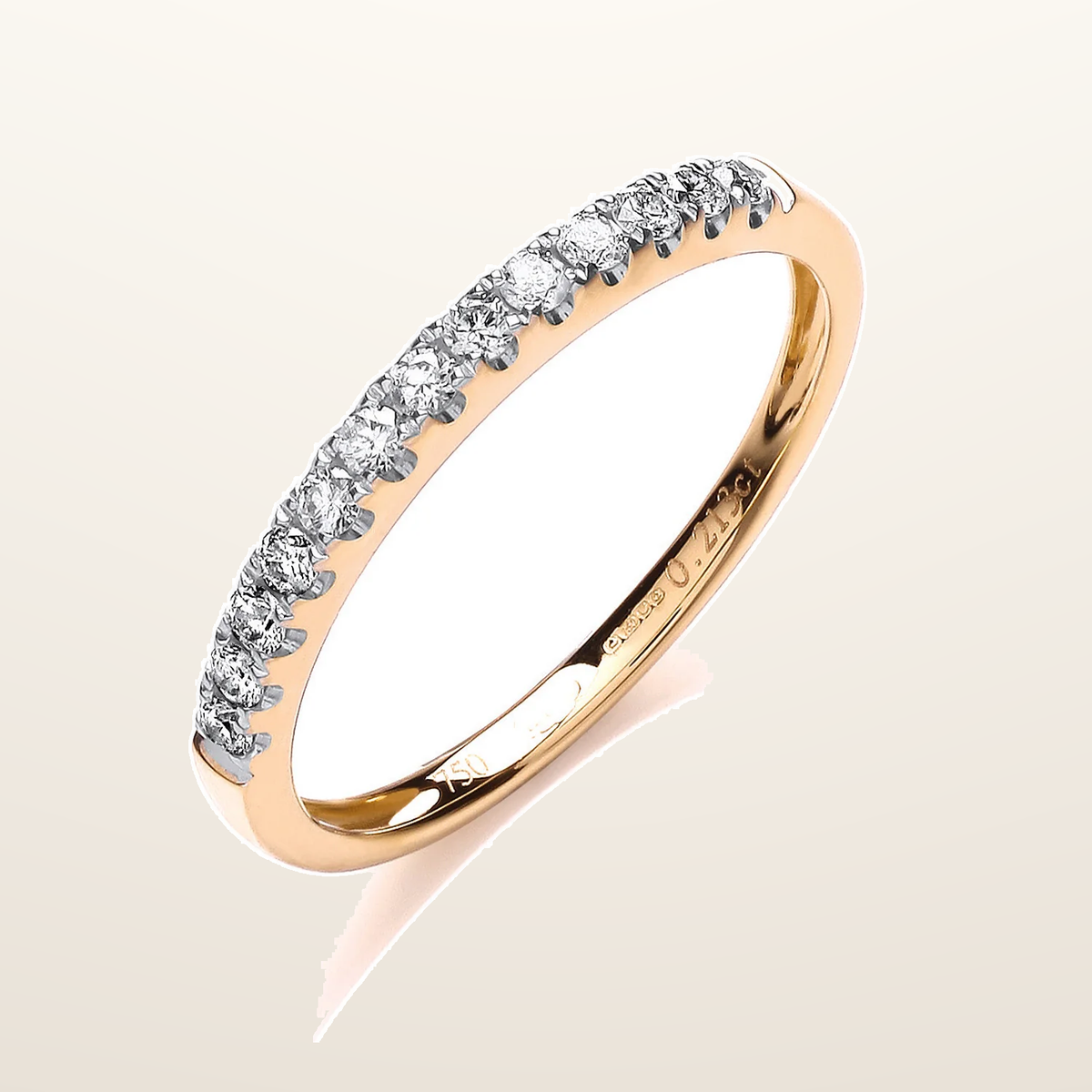IT_ROLE:studio_clean | 18ct Yellow Gold 0.20ctw Half Eternity Ring