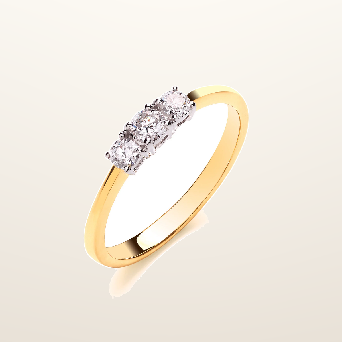 IT_ROLE:studio_clean | 18ct Yellow Gold 0.33ctw Diamond Trilogy Ring