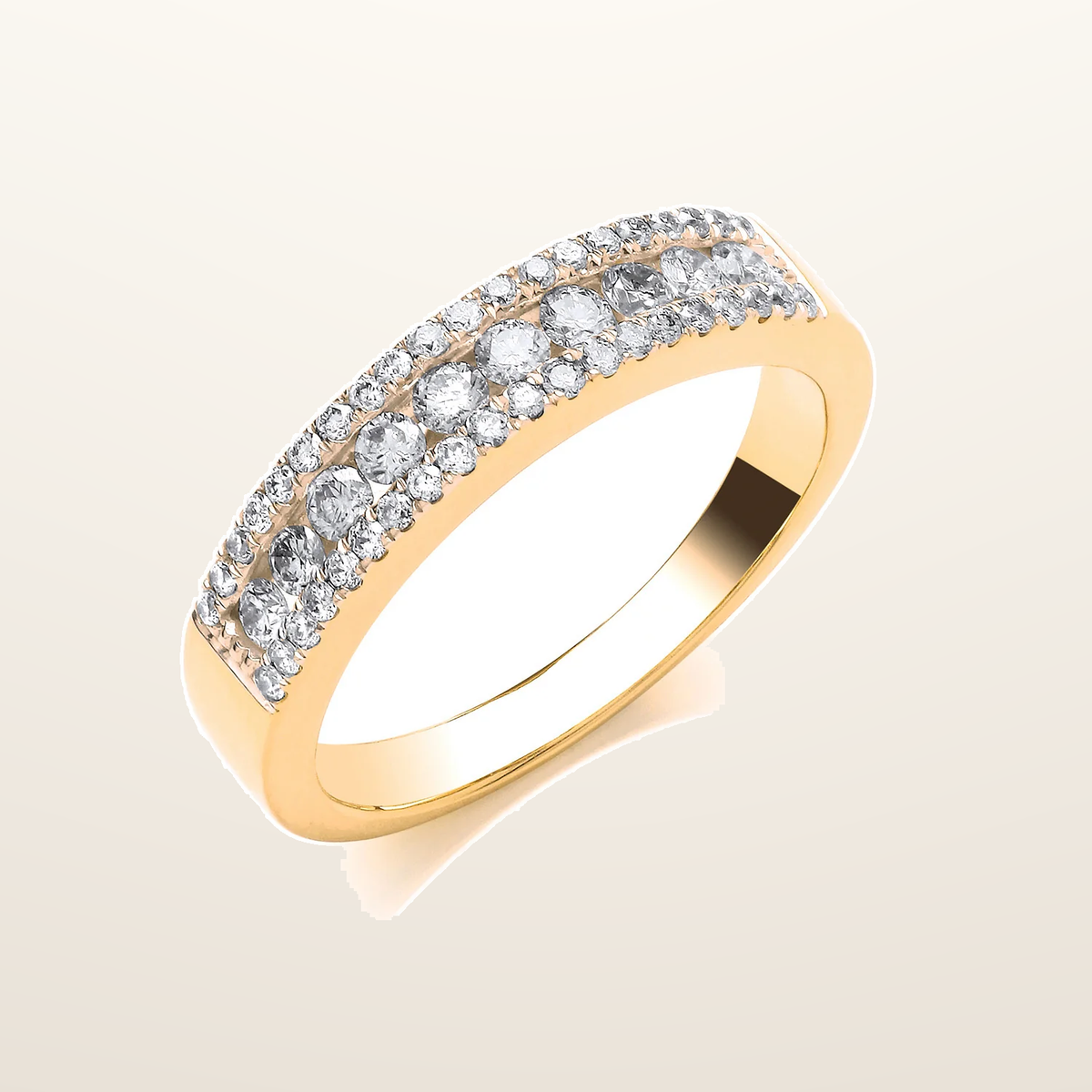 IT_ROLE:studio_clean | 18ct Yellow Gold 0.50ct GH-SI Diamond Half Eternity Ring