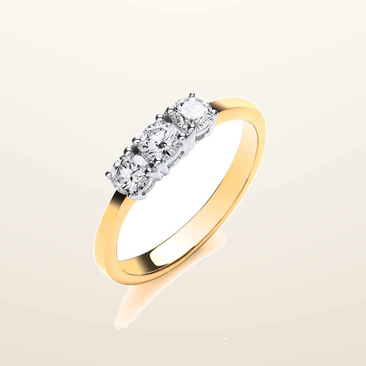 IT_ROLE:studio_clean | 18ct Yellow Gold 0.50ctw Diamond Trilogy Ring