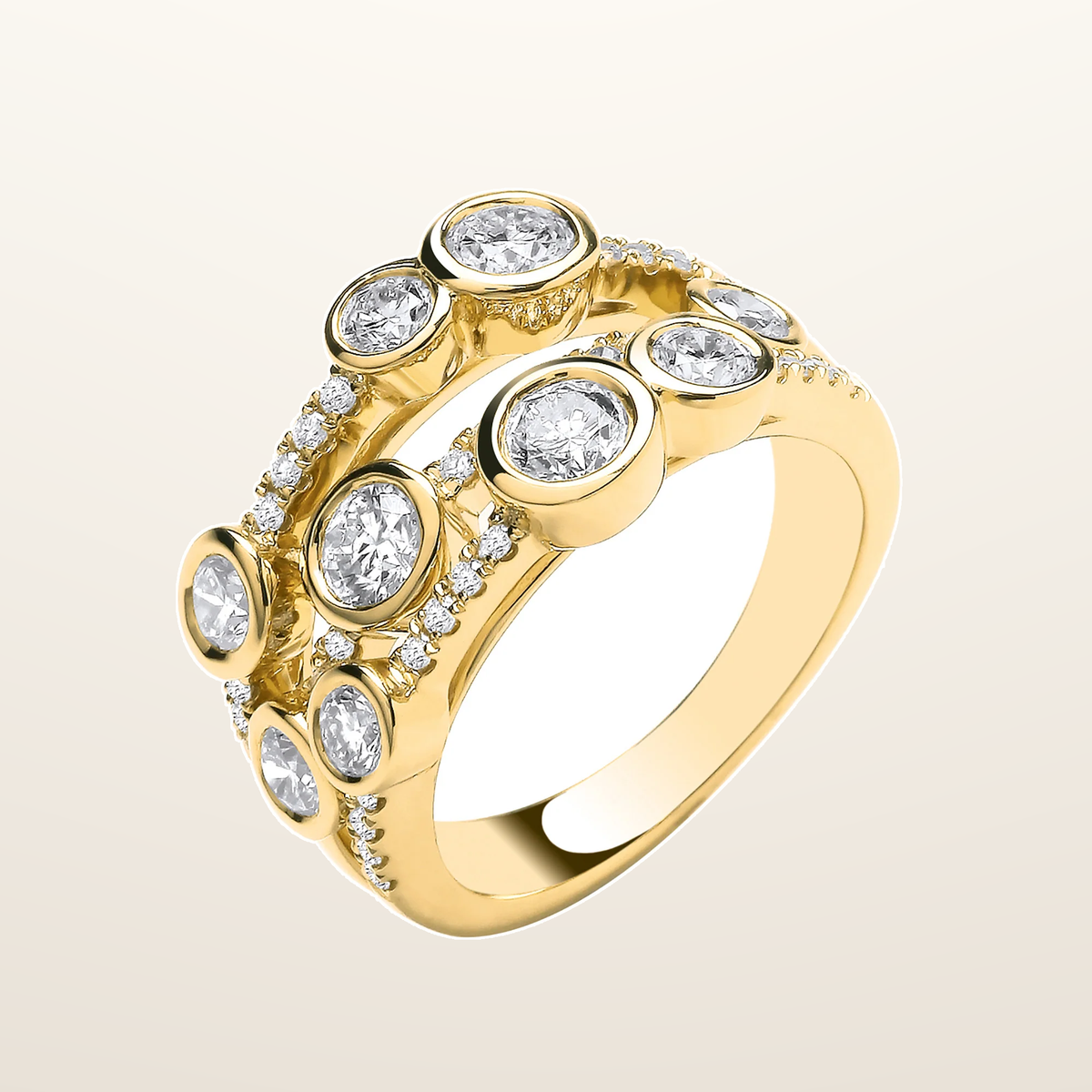 IT_ROLE:studio_clean | 18ct Yellow Gold 1.70ct Diamond Dress Ring
