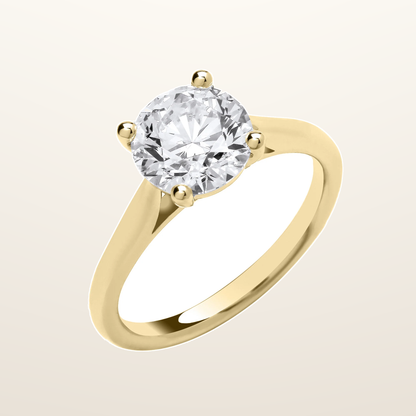 IT_ROLE:studio_clean | 18ct Yellow Gold 3.00ctw Solitaire LAB GROWN Diamond Ring IGI Certified