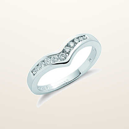 IT_ROLE:studio_clean | 9ct White Gold 0.25ct Diamond Wishbone Ring