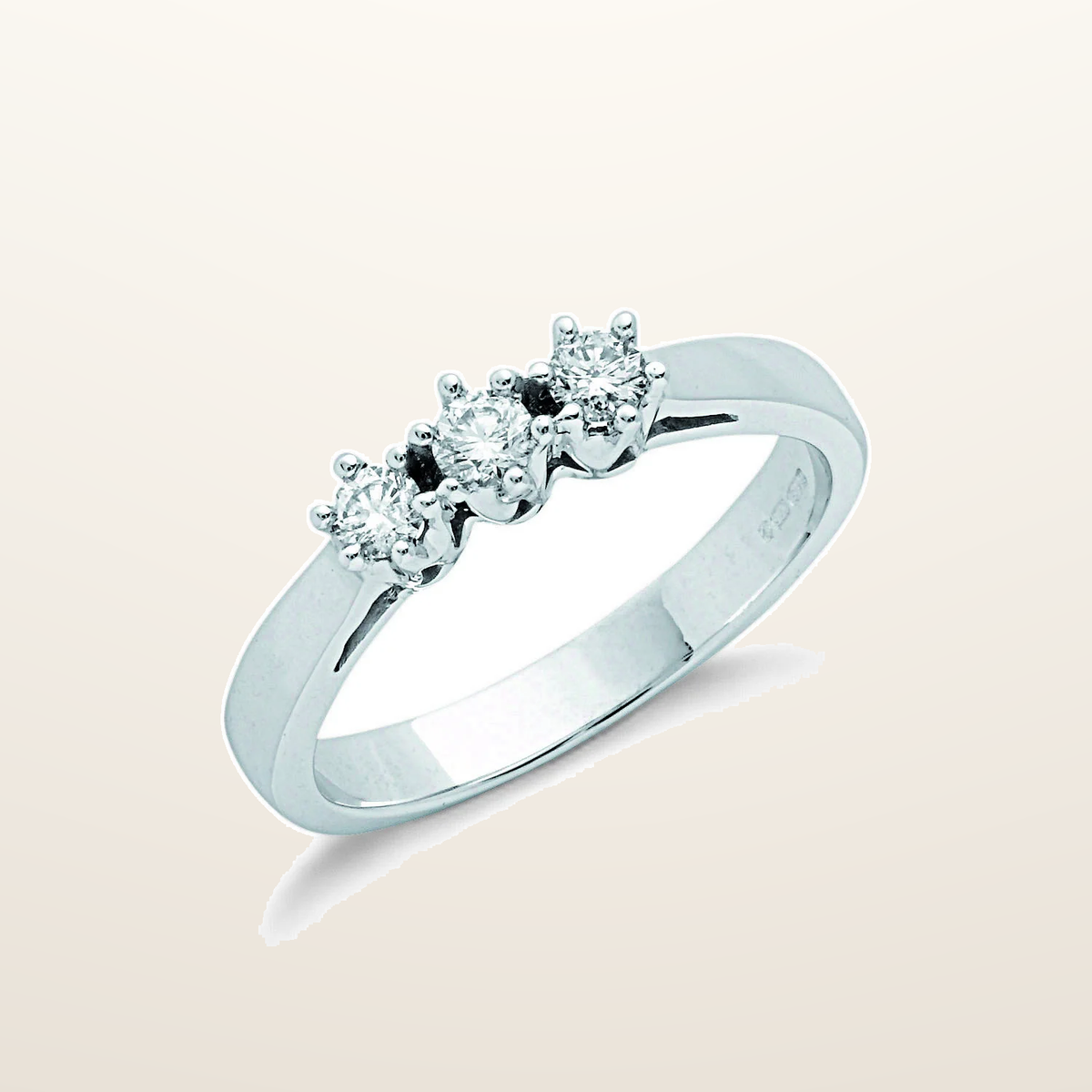 IT_ROLE:studio_clean | 9ct White Gold 0.30ct Diamond Trilogy Ring
