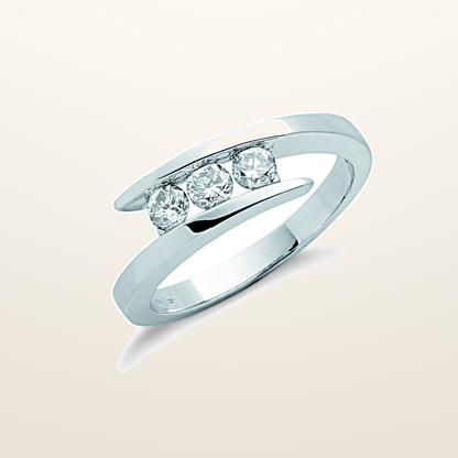 IT_ROLE:studio_clean | 9ct White Gold 0.50ct Diamond Trilogy Ring