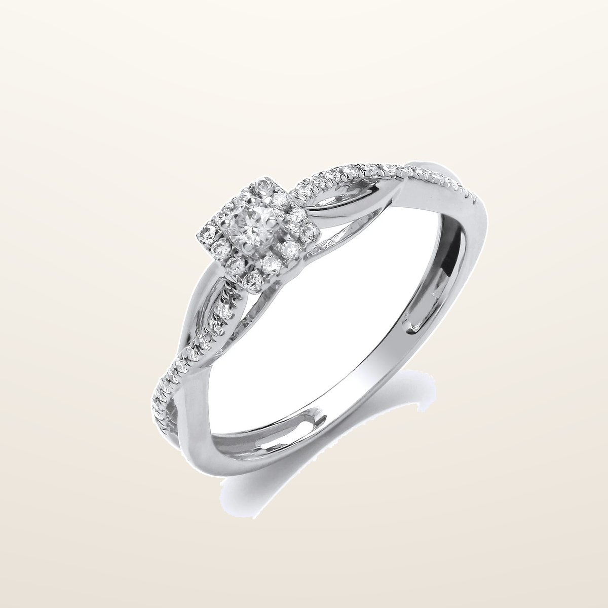 IT_ROLE:studio_clean | 9ct White Gold 0.20ct Diamond Solltaire Style Ring