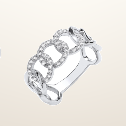 IT_ROLE:studio_clean | 9ct White gold 0.23ct Curb ring