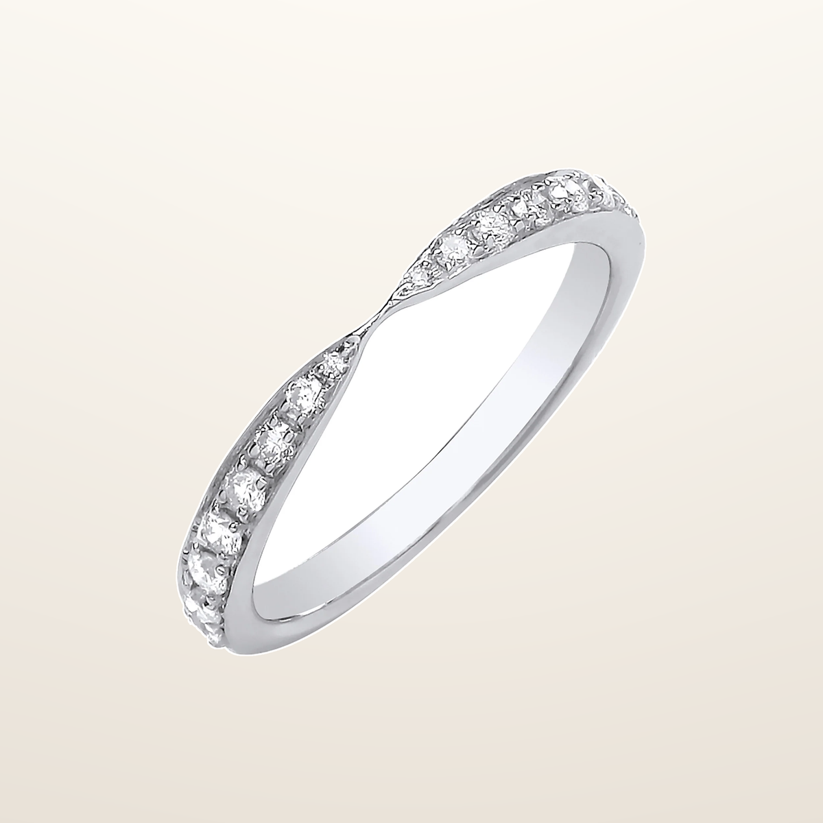 IT_ROLE:studio_clean | 9ct White Gold 0.25ct Diamond Pinched Eternity Ring
