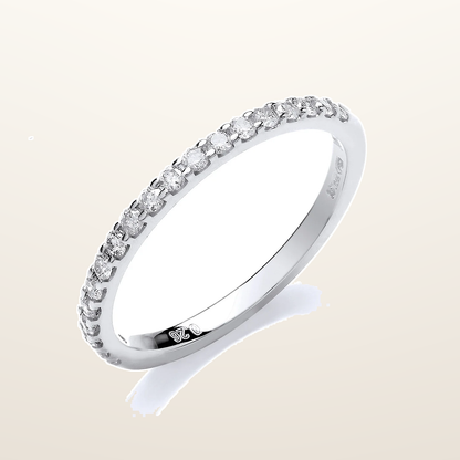 IT_ROLE:studio_clean | 9ct White Gold 0.27ct 50% Set Diamond Half ET Ring