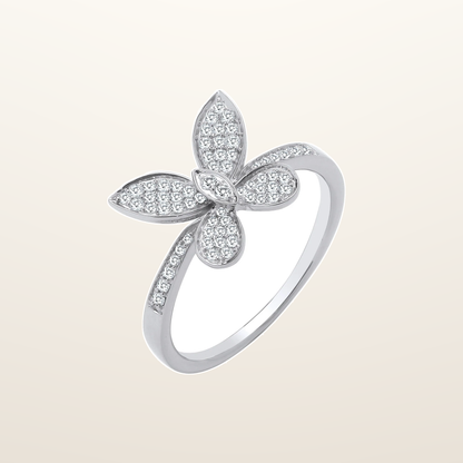 IT_ROLE:studio_clean | 9ct White Gold 0.27ct Butterfly Ring