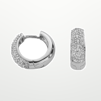 9ct White Gold 0.42ct Diamond Earrings – studio view – Imperial Time