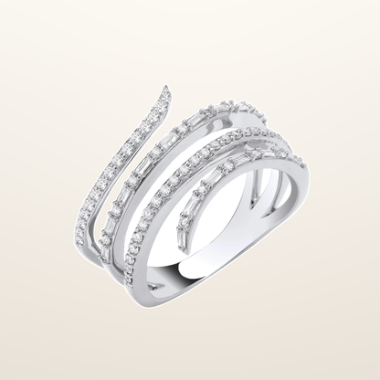 IT_ROLE:studio_clean | 9ct White Gold 0.50ctw Snake Ring