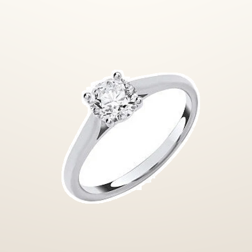 IT_ROLE:studio_clean | 9ct White Gold 1.00ctw Solitaire LAB GROWN Diamond Ring IGI Certified