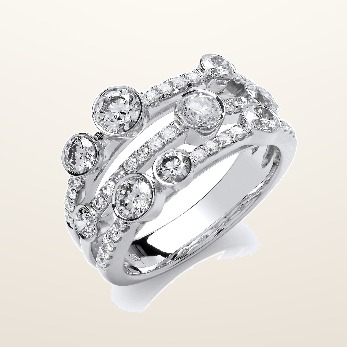 IT_ROLE:studio_clean | 9ct White Gold 1.70ctw Lab Grown Diamond Dress Ring White GoldI Certified