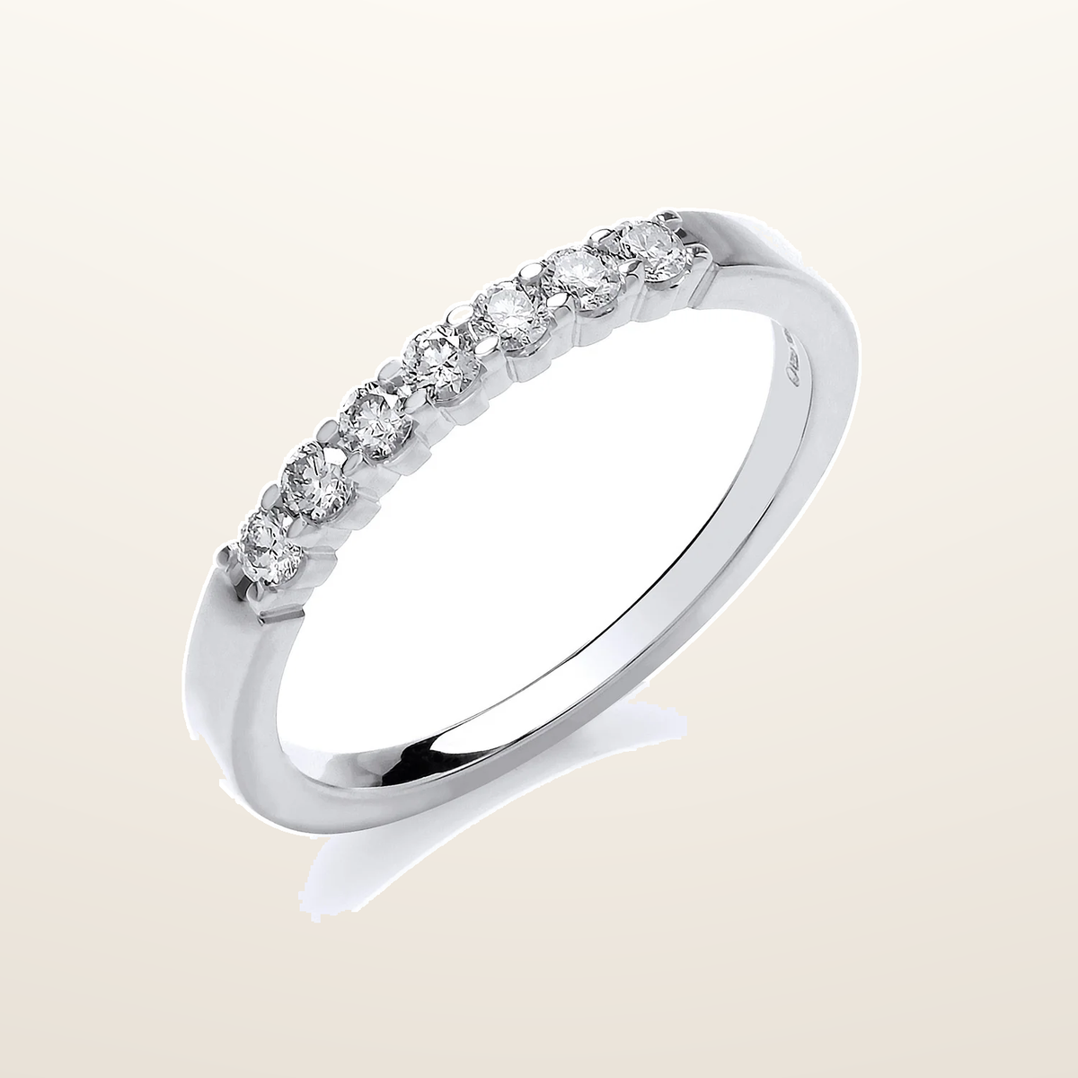 IT_ROLE:studio_clean | 9ct White Gold D0.25ct Diamond Half ET Ring