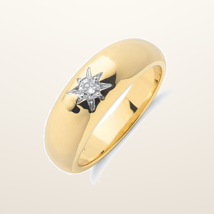 IT_ROLE:studio_clean | 9ct Yellow Gold 0.15ct Single Stone Diamond Band