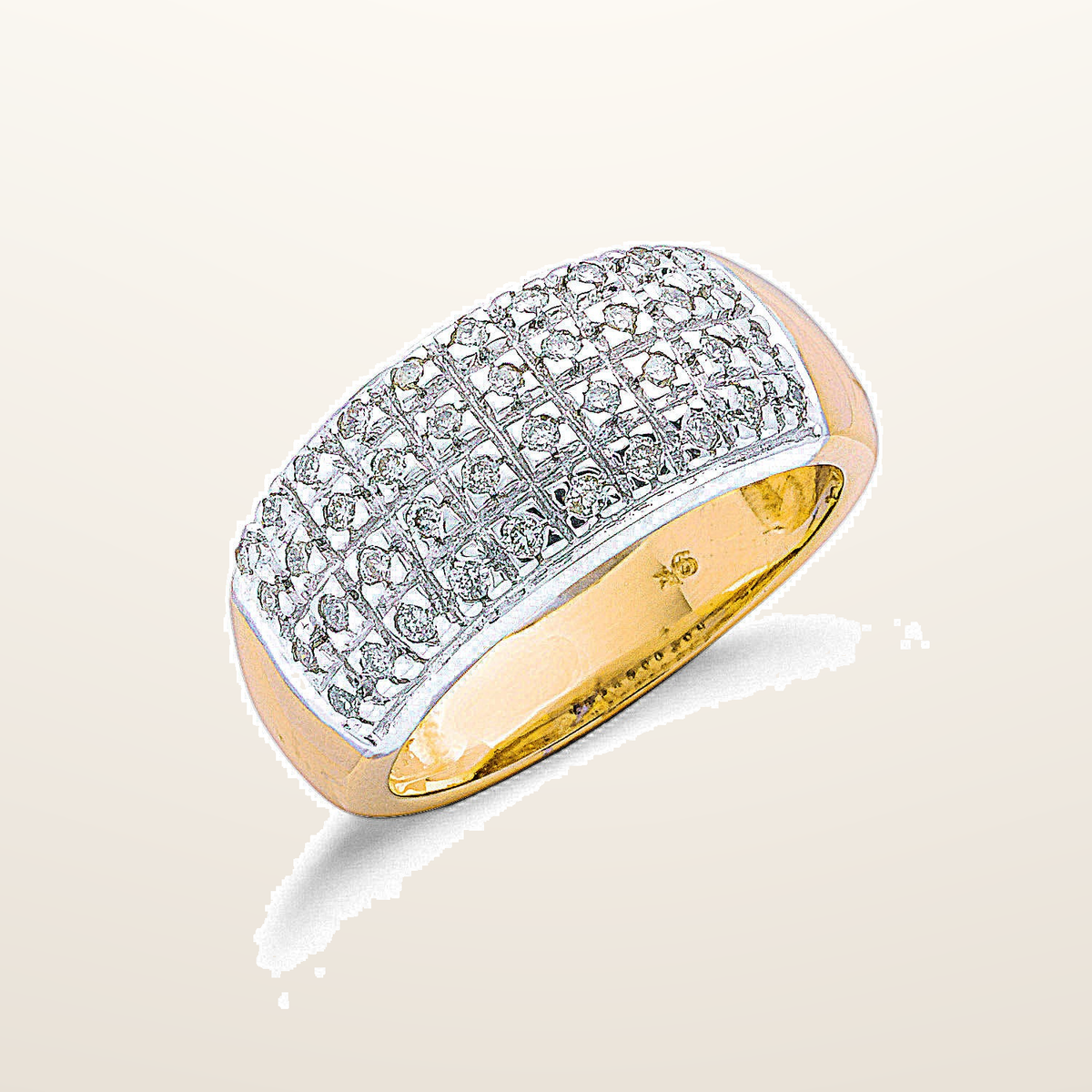 IT_ROLE:studio_clean | 9ct Yellow Gold 0.50ctw Diamond Bombay Ring