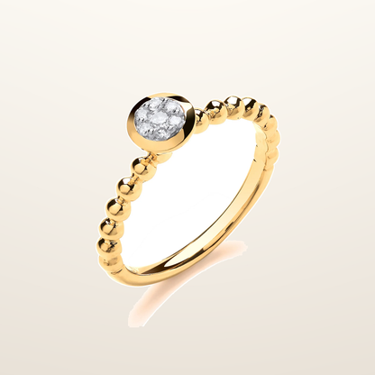 IT_ROLE:studio_clean | 9ct Yellow Gold 0.10ct Fancy Beaded Shank Ring
