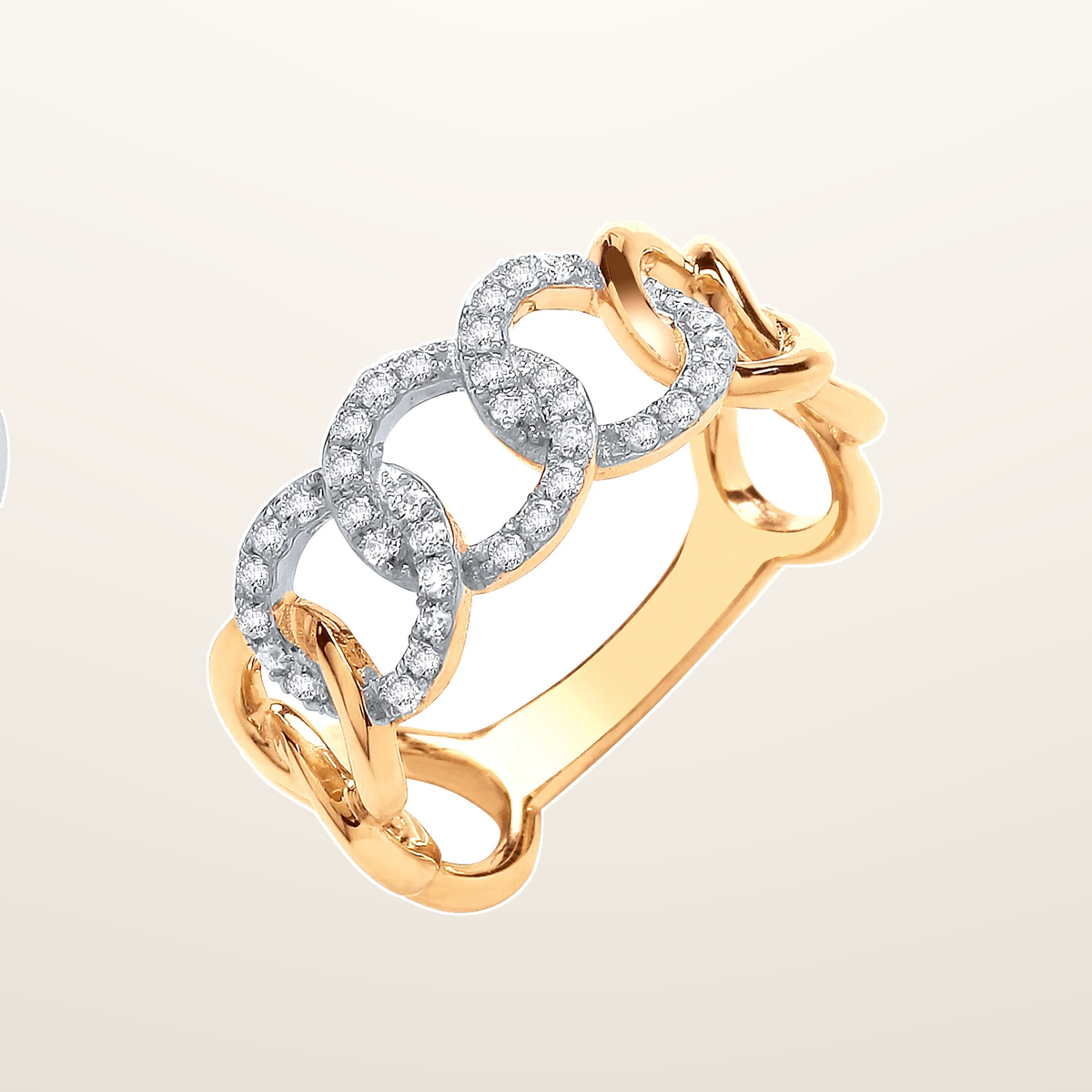 IT_ROLE:studio_clean | 9ct Yellow gold 0.23ct Curb ring