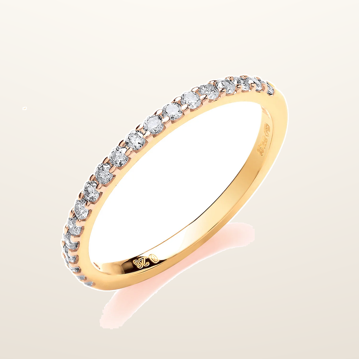 IT_ROLE:studio_clean | 9ct Yellow Gold 0.27ct 50% Set Diamond Half ET Ring