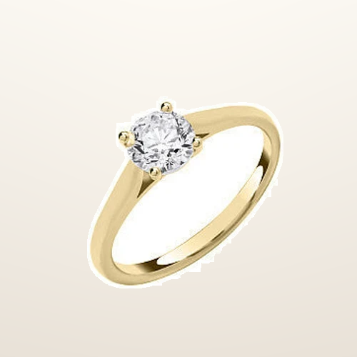 IT_ROLE:studio_clean | 9ct Yellow Gold 1.00ctw Solitaire LAB GROWN Diamond Ring IGI Certified