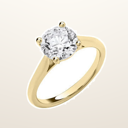 IT_ROLE:studio_clean | 9ct Yellow Gold 3.00ctw Solitaire LAB GROWN Diamond Ring IGI Certified