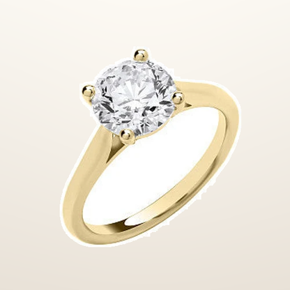 IT_ROLE:studio_clean | 9ct Yellow Gold 3.00ctw Solitaire LAB GROWN Diamond Ring IGI Certified
