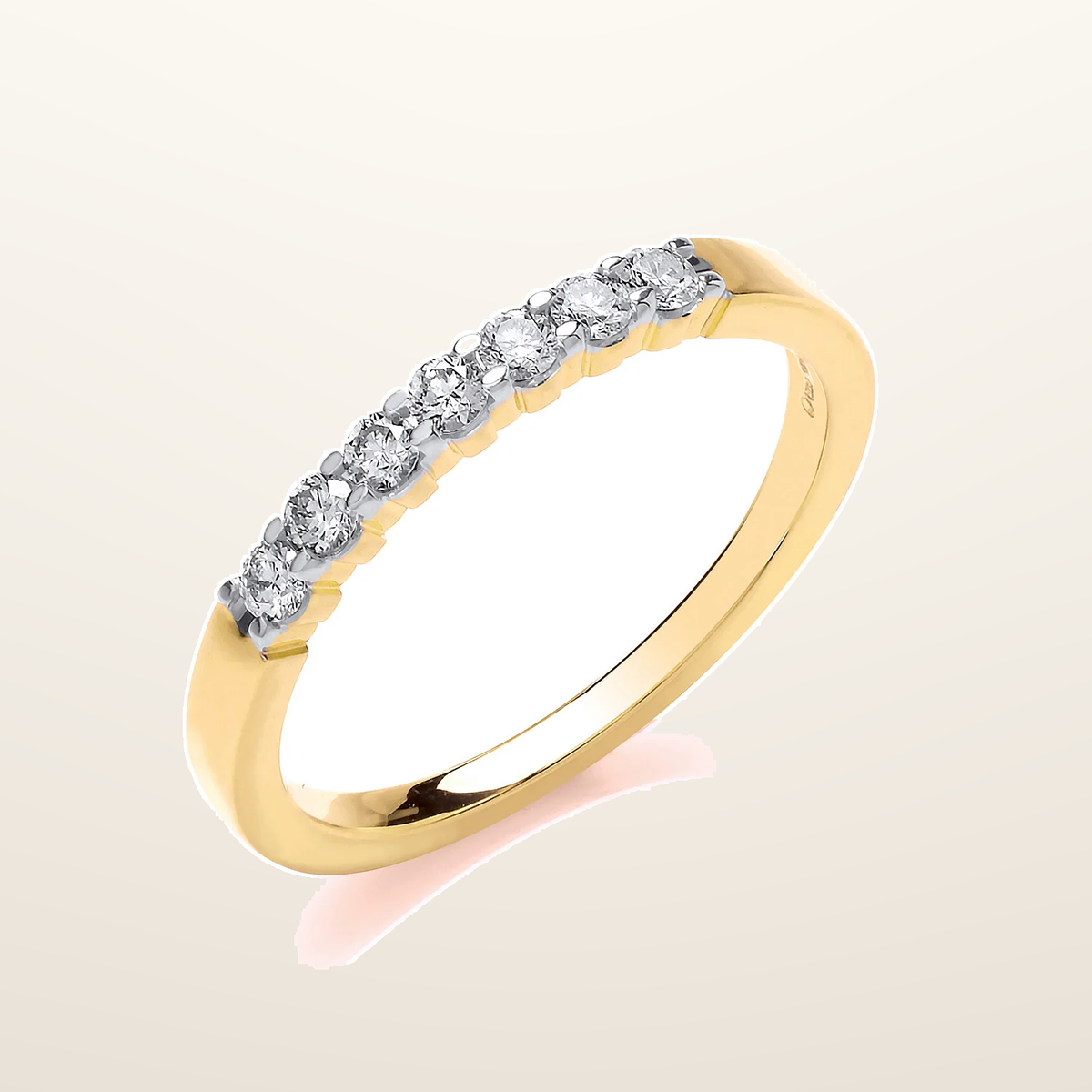 IT_ROLE:studio_clean | 9ct Yellow Gold D.025ct Diamond Half ET Ring