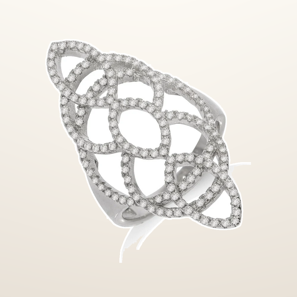 IT_ROLE:studio_clean | Micro Pave Silver Cubic Zirconia Ring