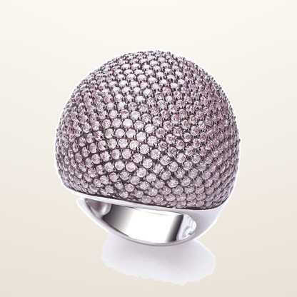 IT_ROLE:studio_clean | Micro Pave' Big Cocktail Ring 503 Pink Cubic Zirconia