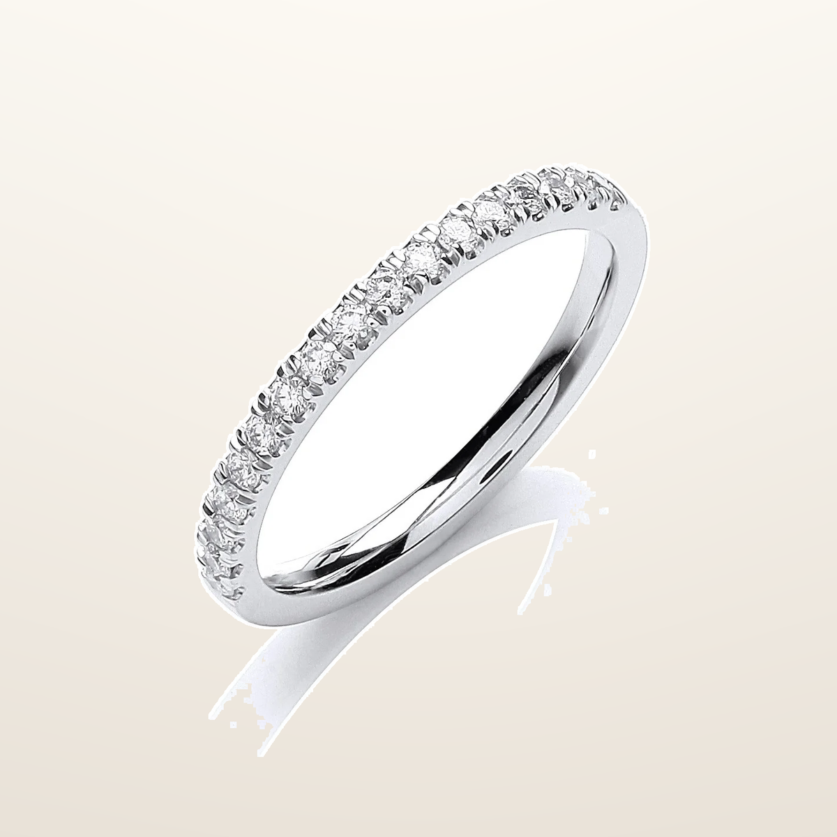 IT_ROLE:studio_clean | Platinum 0.30ctw GH/SI Half Eternity Diamond Ring