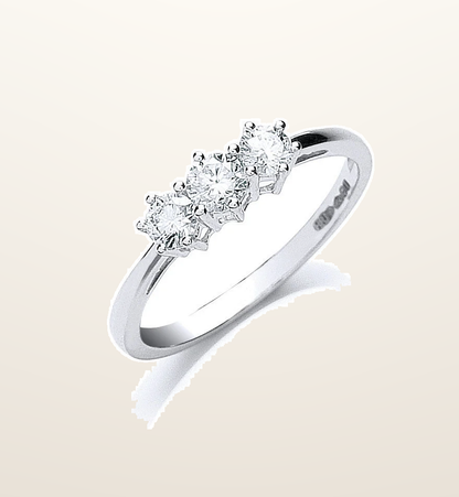IT_ROLE:studio_clean | Platinum 0.50ct G/H-VS Brilliant Cut Diamond Trilogy Ring