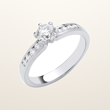 IT_ROLE:studio_clean | Platinum 0.70ctw Brilliant Cut Diamond Ring