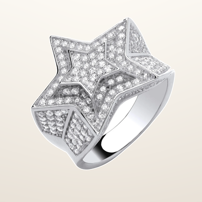 IT_ROLE:studio_clean | Silver 3D Star Ring
