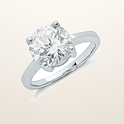 IT_ROLE:studio_clean | Silver Claw Set Cubic Zirconia Solitaire Ring