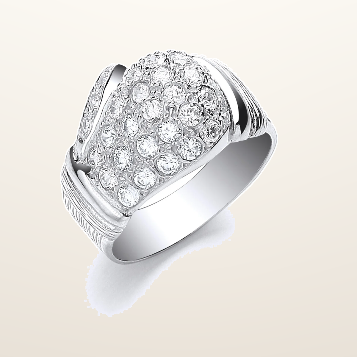 IT_ROLE:studio_clean | Silver Cubic Zirconia Boxing Glove Gents Ring