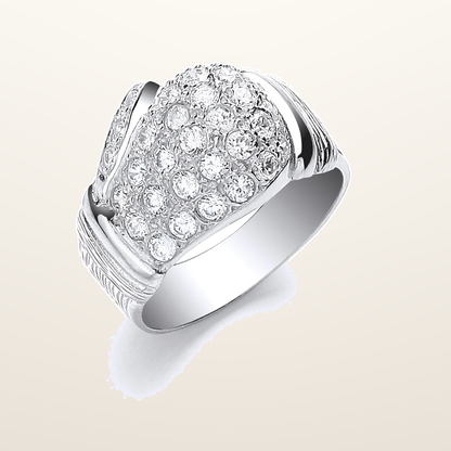 IT_ROLE:studio_clean | Silver Cubic Zirconia Boxing Glove Gents Ring