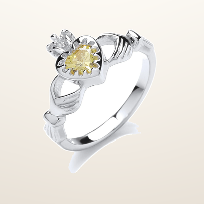 IT_ROLE:studio_clean | Silver Cubic Zirconia Claddagh Ring