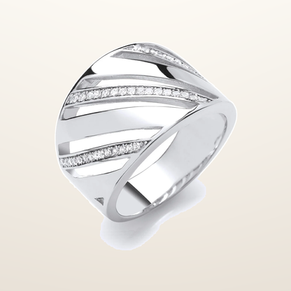 IT_ROLE:studio_clean | Silver Cubic Zirconia Fancy Ring
