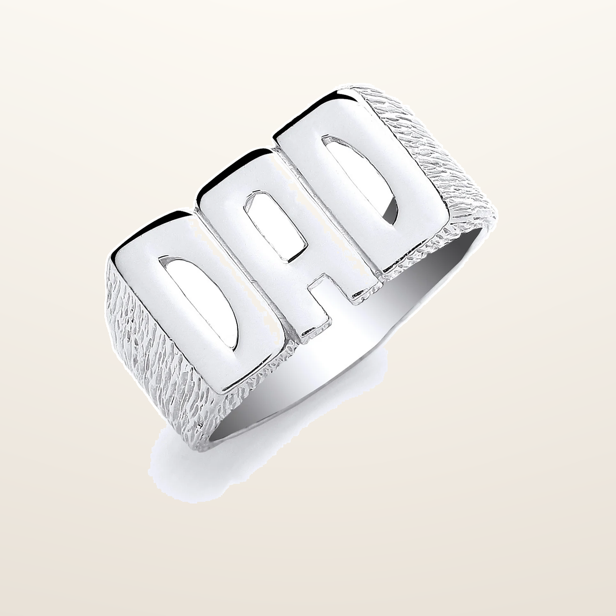 IT_ROLE:studio_clean | Silver DAD Barked Side Ring