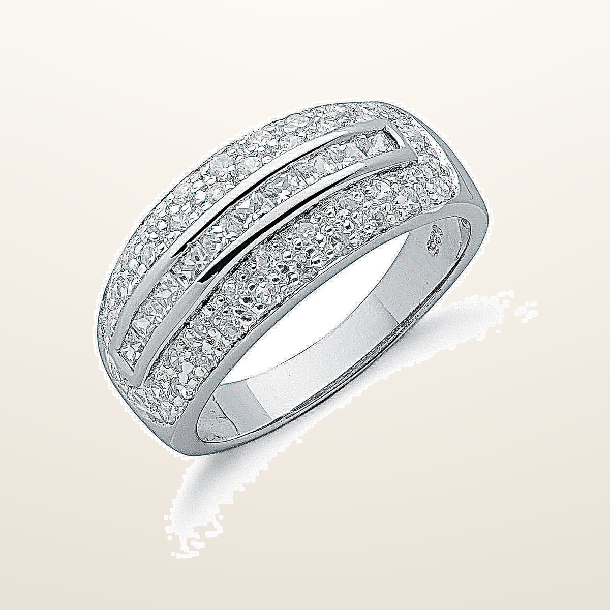 IT_ROLE:studio_clean | Silver Fancy Cubic Zirconia Bombay Ring