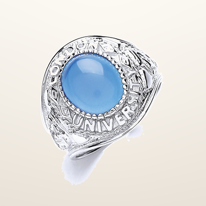 IT_ROLE:studio_clean | Silver Gents Blue Stone College Ring