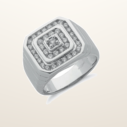 IT_ROLE:studio_clean | Silver Gents Cubic Zirconia Ring