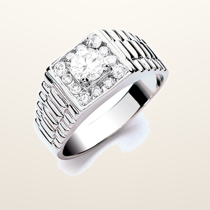 IT_ROLE:studio_clean | Silver Gents Cubic Zirconia Ring